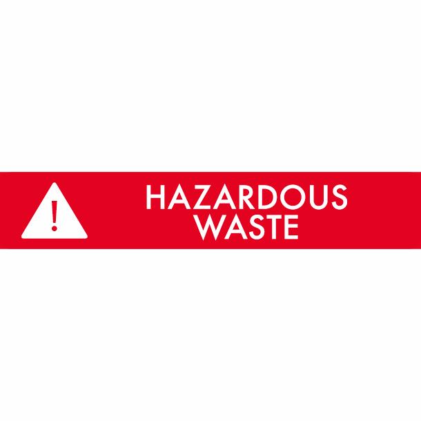 Piktogram Hazardous waste 16x3 cm Magnetisk Rød